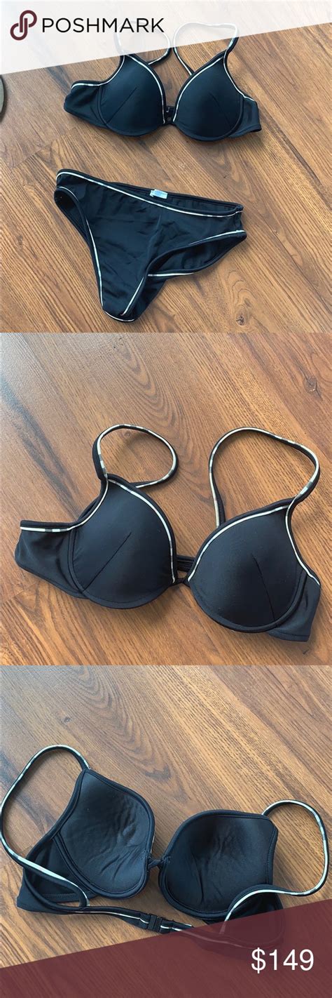 burberry bathing suit black|burberry high waisted bikini.